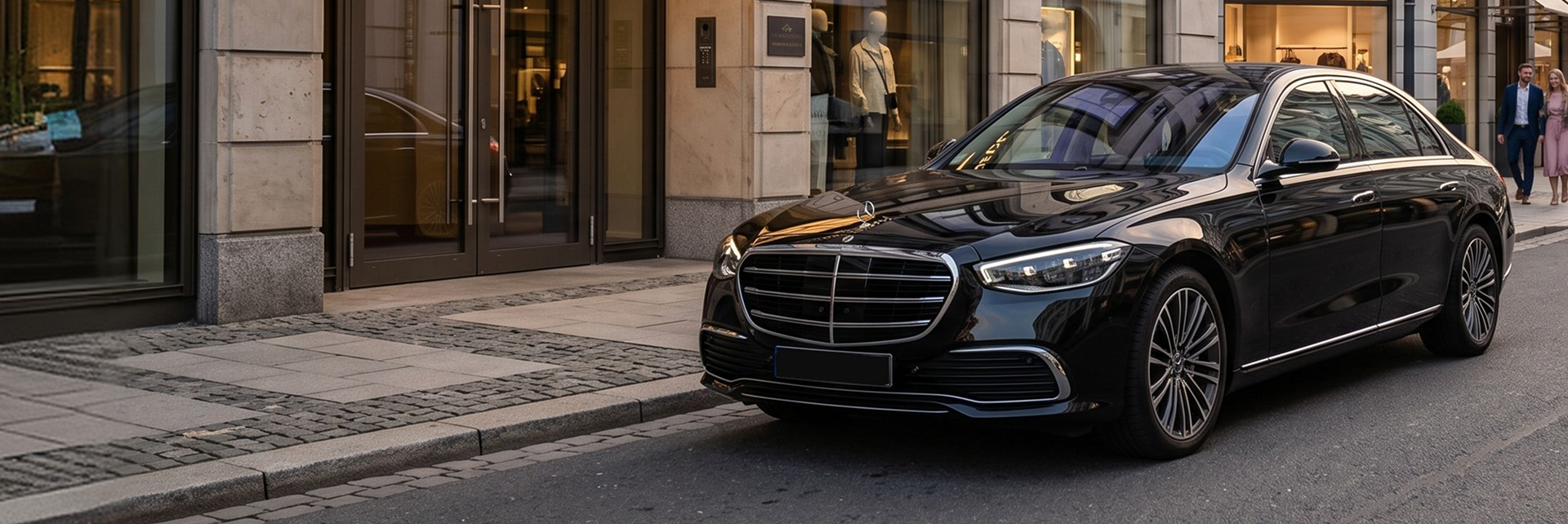 Private limousine service in Bergen with chauffeur waiting